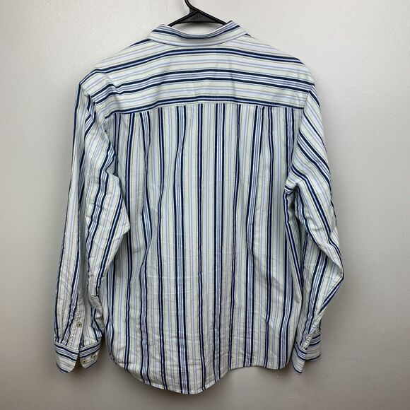 Tommy Bahama shirt mens xl blue long sleeve button down striped island modern - Picture 2 of 9